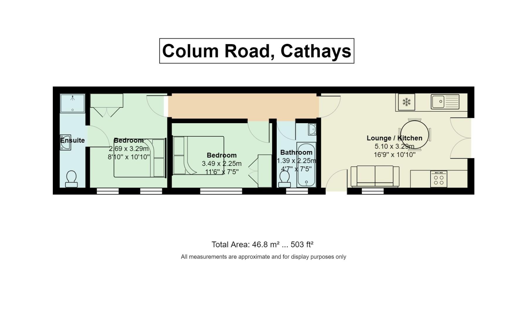 Floorplan for Colum Road, Cathays